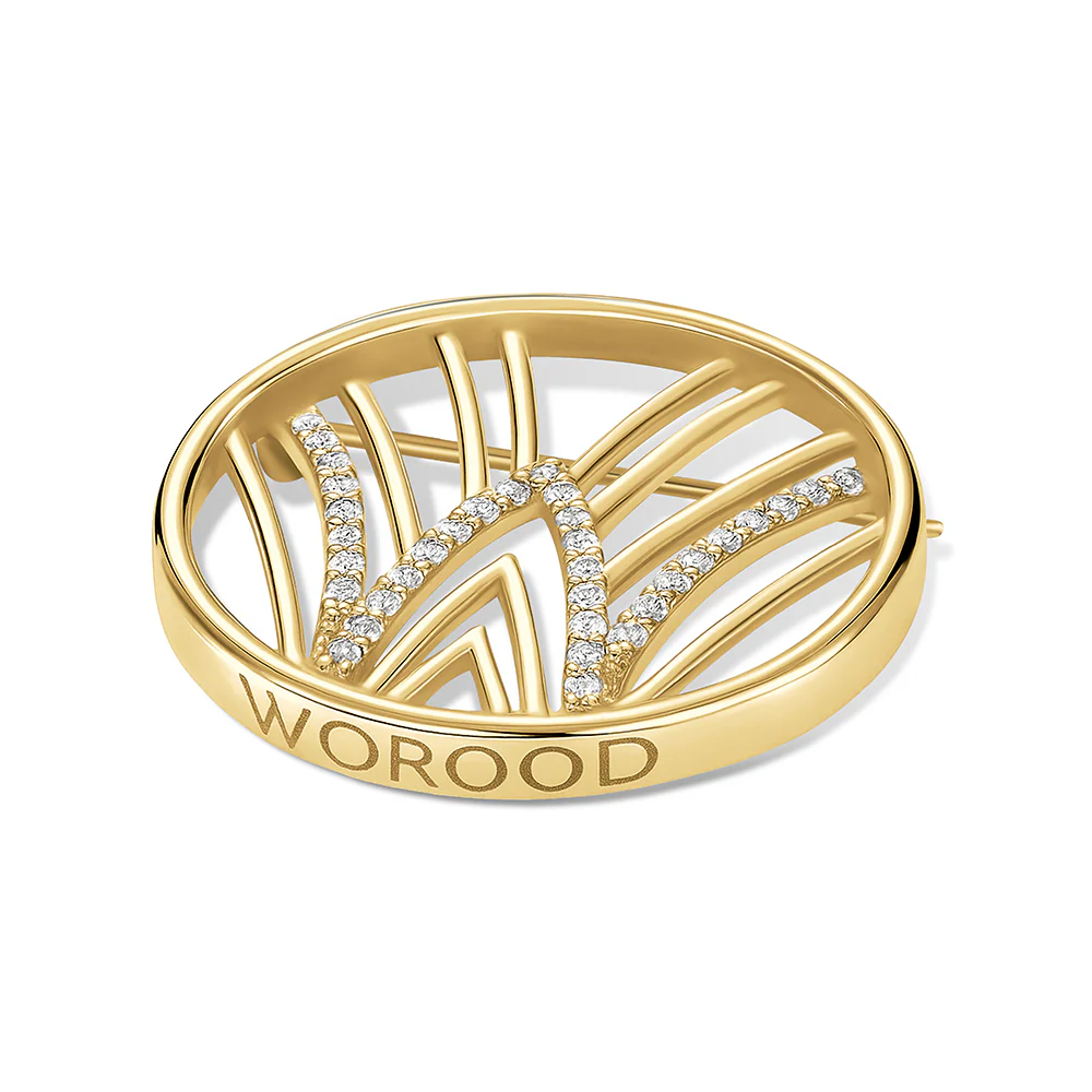 Worood Insignia Brooch with Stones - Image 4
